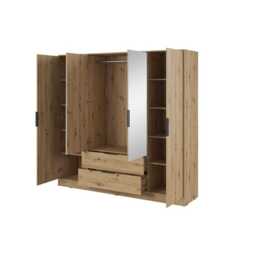 Kelly Hinged Door Wardrobe 206cm [Mirror] - Cashmere 206cm - thumbnail 7