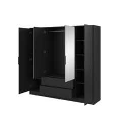 Kelly Hinged Door Wardrobe 206cm [Mirror] - Cashmere 206cm - thumbnail 4