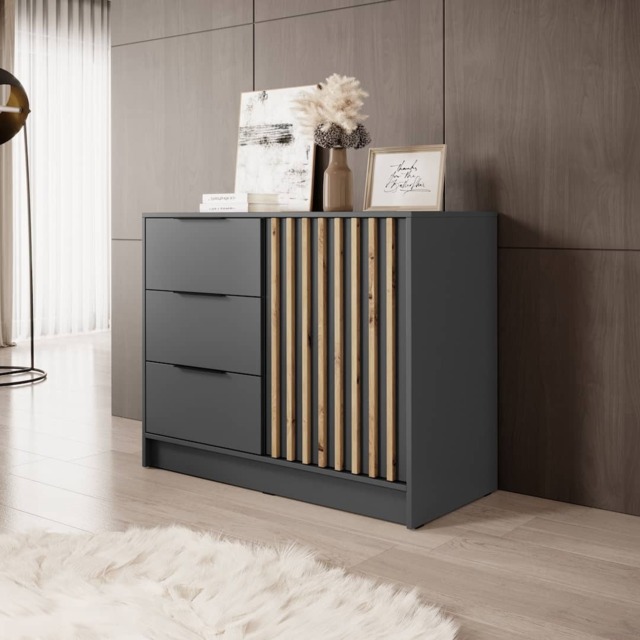 Nelly Sideboard Cabinet 105cm - Graphite 105cm - image 1
