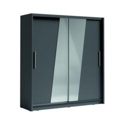 Bergamo III Sliding Door Wardrobe 205cm - White Matt 205cm - thumbnail 2
