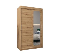 Uppsala T2 Sliding Door Wardrobe 120cm - White 120cm - thumbnail 3