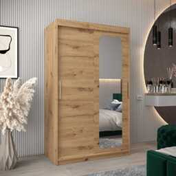 Uppsala T2 Sliding Door Wardrobe 120cm - White 120cm - thumbnail 2