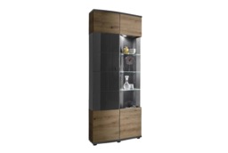 Dera 12 Tall Display Cabinet 70cm - Oak Artisan 70cm - thumbnail 3