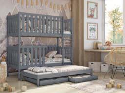 Emily Bunk Bed with Trundle and Storage - White Matt Without Mattresses - thumbnail 8