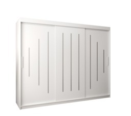 York Sliding Door Wardrobe 250cm - Black 250cm - thumbnail 3