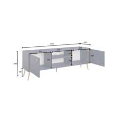 Rose TV Cabinet 156cm - Blue 156cm - thumbnail 3