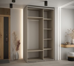 Dakota I Sliding Door Wardrobe 130cm - Cashmere 130cm - thumbnail 3