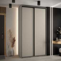 Dakota I Sliding Door Wardrobe 130cm - Cashmere 130cm