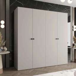 Parma I Hinged Door Wardrobe 200cm - Oak Walnut 200cm - thumbnail 4