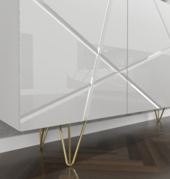 Space Sideboard Cabinet 160cm - White 160cm - thumbnail 4