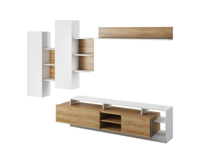 "Alva Entertainment Unit For TVs Up To 70"" - Oak Grandson 260cm" - image 1