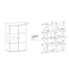 Dera 51 Wall Hung Display Cabinet 70cm - Oak Artisan 70cm - thumbnail 6