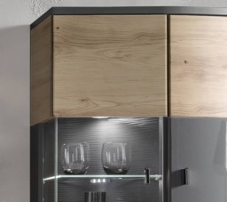 Dera 51 Wall Hung Display Cabinet 70cm - Oak Artisan 70cm - thumbnail 4