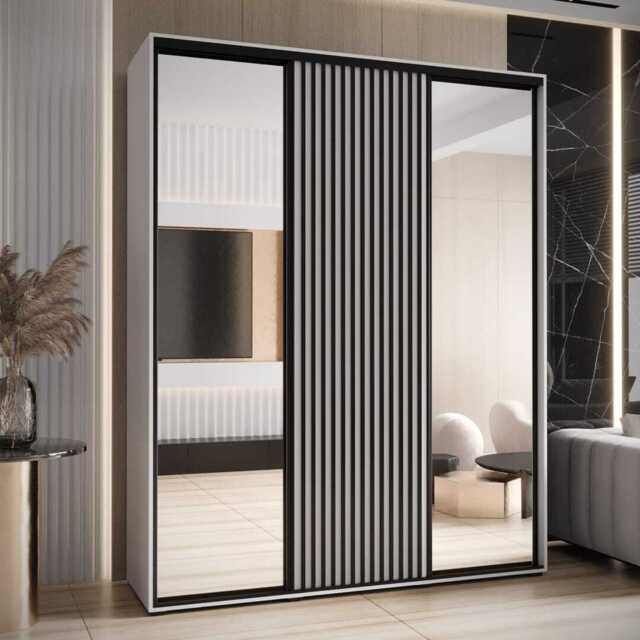Sapporo II Sliding Door Wardrobe 200cm - White 200cm - image 1