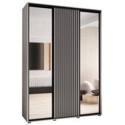 Sapporo II Sliding Door Wardrobe 170cm - Black 170cm - thumbnail 3