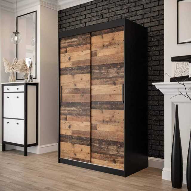 Tilburg Sliding Door Wardrobe 120cm - Dark Oak 120cm - image 1