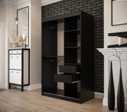 Tilburg Sliding Door Wardrobe 120cm - Dark Oak 120cm - thumbnail 4