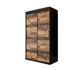 Tilburg Sliding Door Wardrobe 120cm - Dark Oak 120cm - thumbnail 2