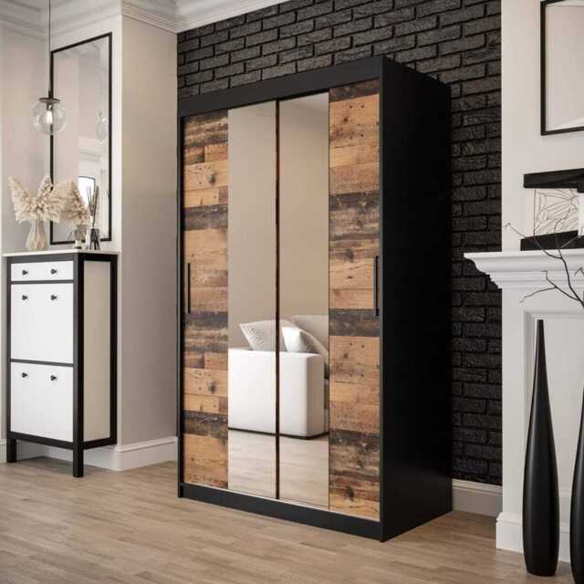 Tilburg I Sliding Door Wardrobe 120cm - Dark Oak 120cm - image 1