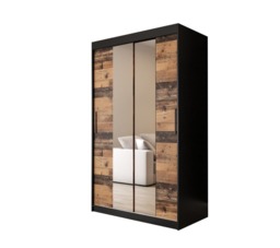 Tilburg I Sliding Door Wardrobe 120cm - Dark Oak 120cm - thumbnail 2