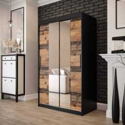 Tilburg I Sliding Door Wardrobe 120cm - Dark Oak 120cm - thumbnail 1
