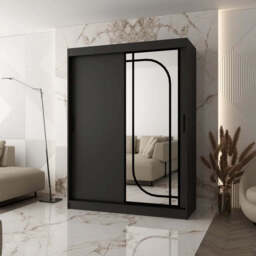 Alabama Sliding Door Wardrobe 150cm - Oak Walnut 150cm - thumbnail 2