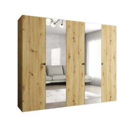 Parma II Hinged Door Wardrobe 250cm - Oak Walnut 250cm - thumbnail 8