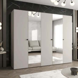 Parma II Hinged Door Wardrobe 250cm - Oak Walnut 250cm - thumbnail 2