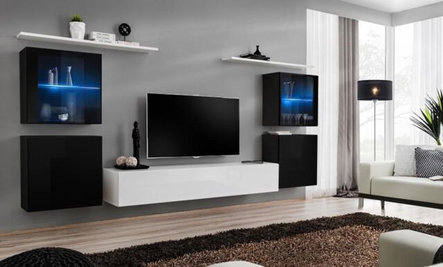 "Switch XIV Entertainment Unit For TVs Up To 75"" - White 320cm Black" - image 1