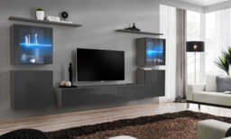 "Switch XIV Entertainment Unit For TVs Up To 75"" - White 320cm Black" - thumbnail 3