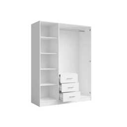 Konso Hinged Door Wardrobe 151cm - Beige 151cm - thumbnail 6