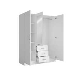 Konso Hinged Door Wardrobe 151cm - Beige 151cm - thumbnail 7