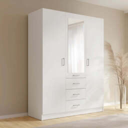 Konso Hinged Door Wardrobe 151cm - Beige 151cm - thumbnail 8