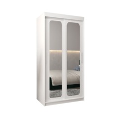 Uppsala T3 Sliding Door Wardrobe 100cm - White 100cm - thumbnail 4