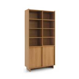 Yasumi Tall Bookcase 98cm - Oak Caramel 98cm