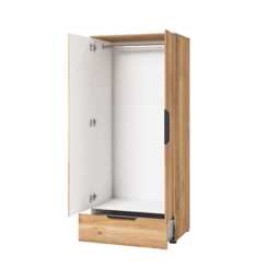 Tokyo 18 Hinged Door Wardrobe 86cm - Oak Mauvella 86cm - thumbnail 2