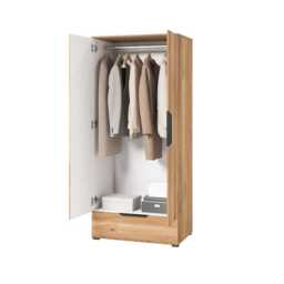 Tokyo 18 Hinged Door Wardrobe 86cm - Oak Mauvella 86cm - thumbnail 3