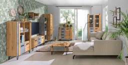 Lofter LO3 Display Cabinet 90cm - Oak Wotan 90cm - thumbnail 4