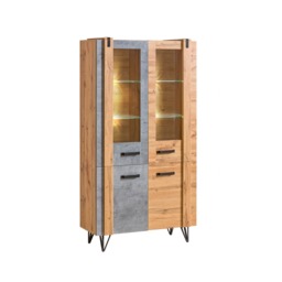 Lofter LO3 Display Cabinet 90cm - Oak Wotan 90cm - thumbnail 1