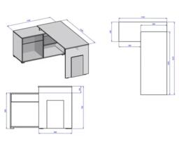 Como 60 Corner Desk 110cm - Oak Wellington 110cm - thumbnail 6