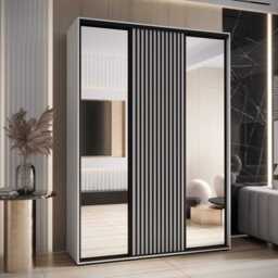 Sapporo II Sliding Door Wardrobe 180cm - Black 180cm - thumbnail 8
