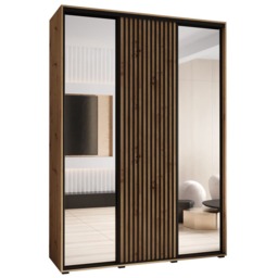 Sapporo II Sliding Door Wardrobe 180cm - Black 180cm - thumbnail 5