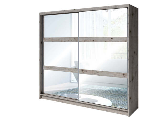 Togo 12 Sliding Door Wardrobe 230cm - Oak Wellington 230cm - image 1