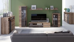Roger 06 Tall Display Cabinet 55cm - Oak Satin 55cm - thumbnail 3