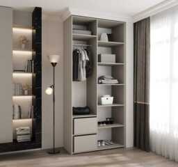 Como II Hinged Door Wardrobe 110cm - Cashmere 110cm - thumbnail 6