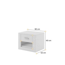 Idea ID-07 Bedside Cabinet 50cm - Grey Matt 50cm - thumbnail 4