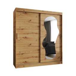 Ultra Sliding Door Wardrobe 180cm - Black 180cm - thumbnail 7