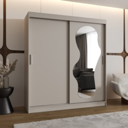 Ultra Sliding Door Wardrobe 180cm - Black 180cm - thumbnail 2