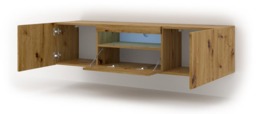Aura TV Cabinet 150cm - Black Gloss 150cm - thumbnail 3