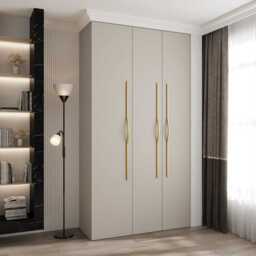 Como II Hinged Door Wardrobe 130cm - Cashmere 130cm - thumbnail 1